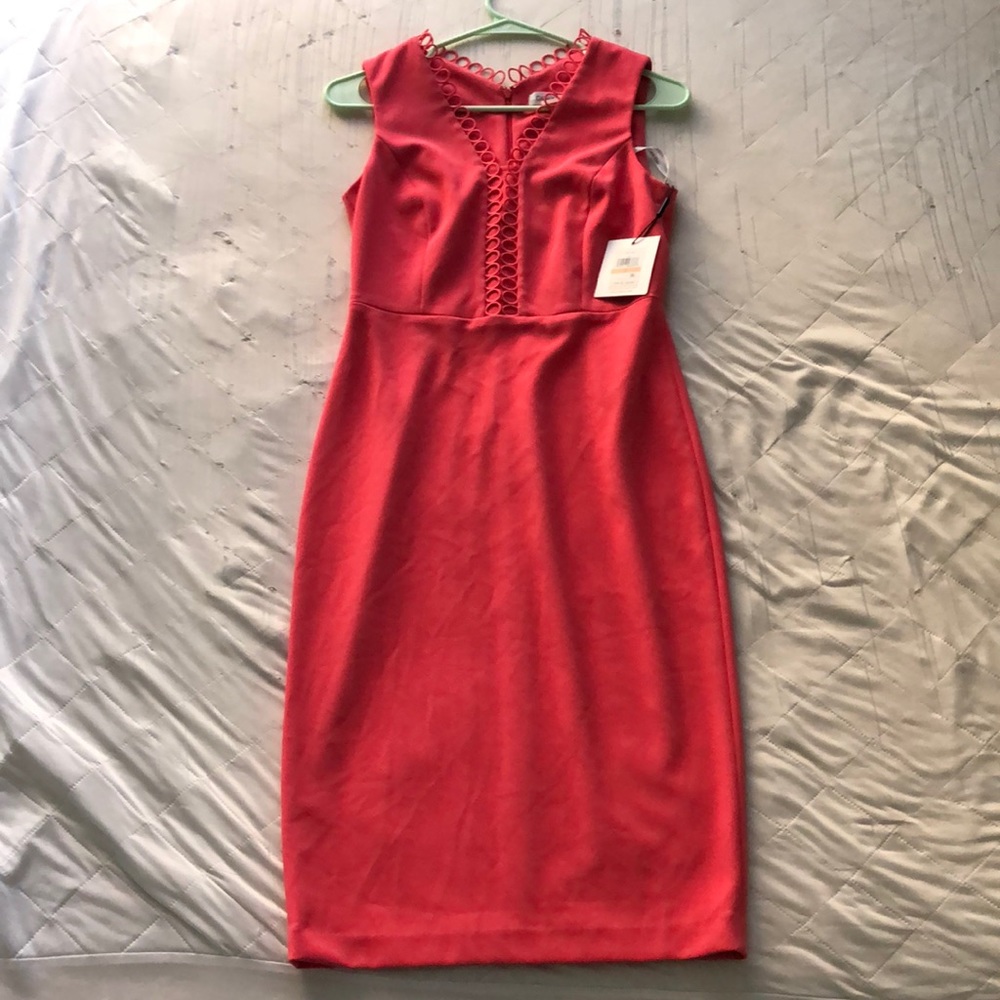 Calvin Klein pink coral dress